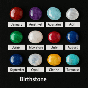 Birthstone Set – 12-Month Collection in Velvet Box