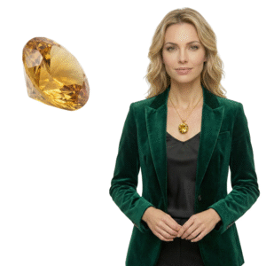 Natural Citrine Fantasy Cut Loose Gemstone – Precision Round Golden Citrine Quartz 13.70 Ct Large Statement Stone for Custom Jewelry & Collectors