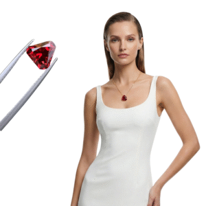 Natural Malaya Garnet 1.95 Ct • Rare Reddish Trilliant Cut Loose Gemstone • Unique Triangle Shape January Birthstone (7mm)