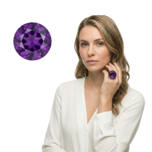 Natural African Amethyst 30.80 Ct Round Cut Gemstone – Rich Purple Loose Stone for Custom Jewelry & Collectors (20mm)